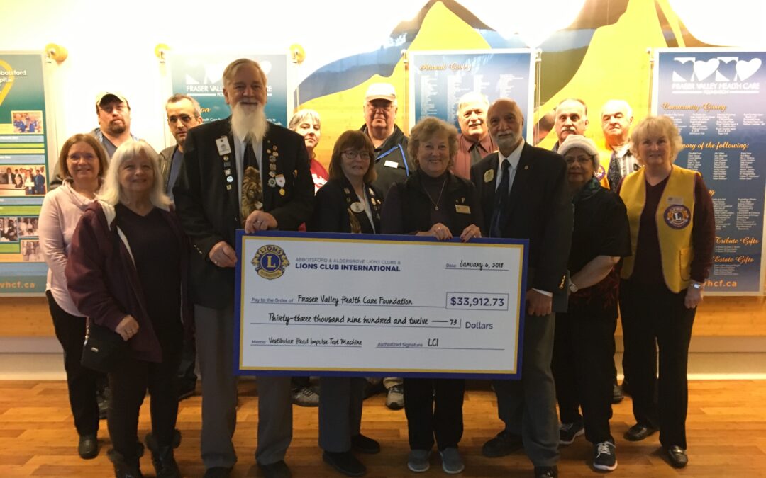 Local Lions Clubs donate $34,000 to health care foundation