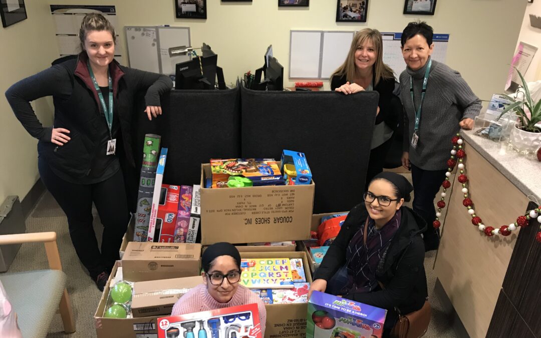 Six boxes of donated toys delivered to Abbotsford Regional Hospital