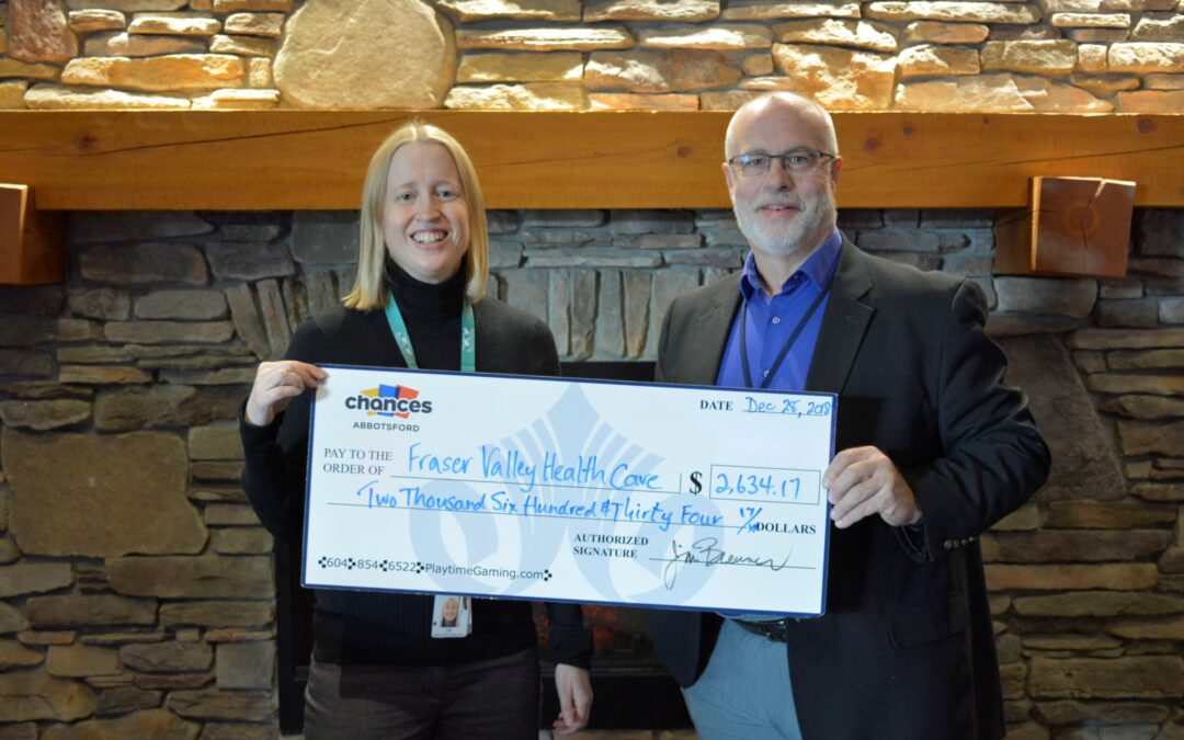 Chances Playtime donates $2,600 to Fraser Valley Health Care Foundation