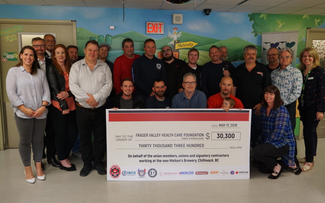 Chilliwack’s pediatric observation unit gets financial shot from trades workers